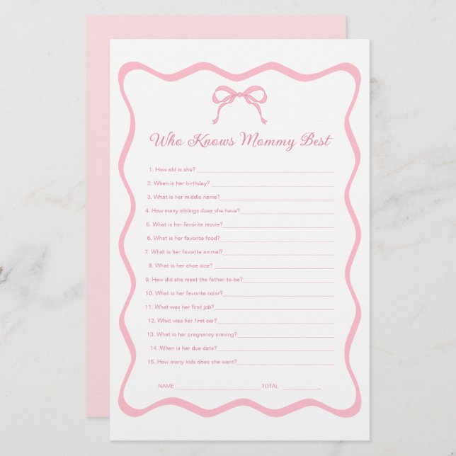 Chá de fraldas de coquete do arco que conhece o me (Frente/Verso)