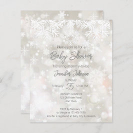 Chá de fraldas de cor pastel de neve do inverno