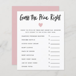 Chá de fraldas De Coração Rosa Adivinha O Preço Ce