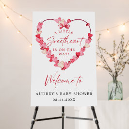 Chá de fraldas de Corações Vermelhos Modernos