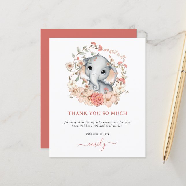 Chá de fraldas De Coral Elefante Custa De Orçament (Frente/Verso In Situ)