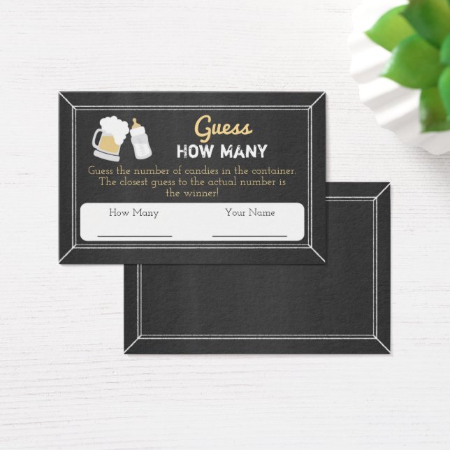 Chá de fraldas De Criador De Bebês Adivinha Quanta (Mesa)