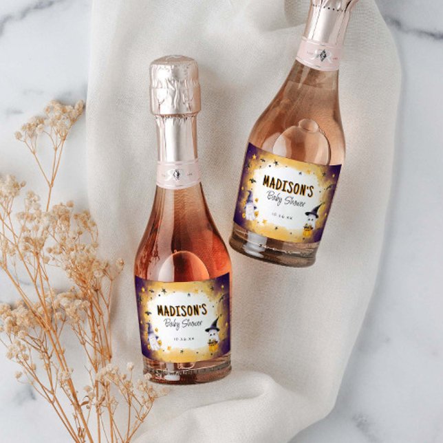 Chá de fraldas de Dia das Bruxas de Mini Champagne (Criador carregado)