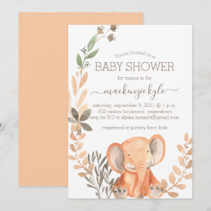 Chá de fraldas de Elefante de Aquarela Boho Safar