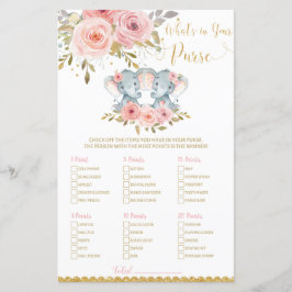 Chá de fraldas de elefante O que há no seu jogo de