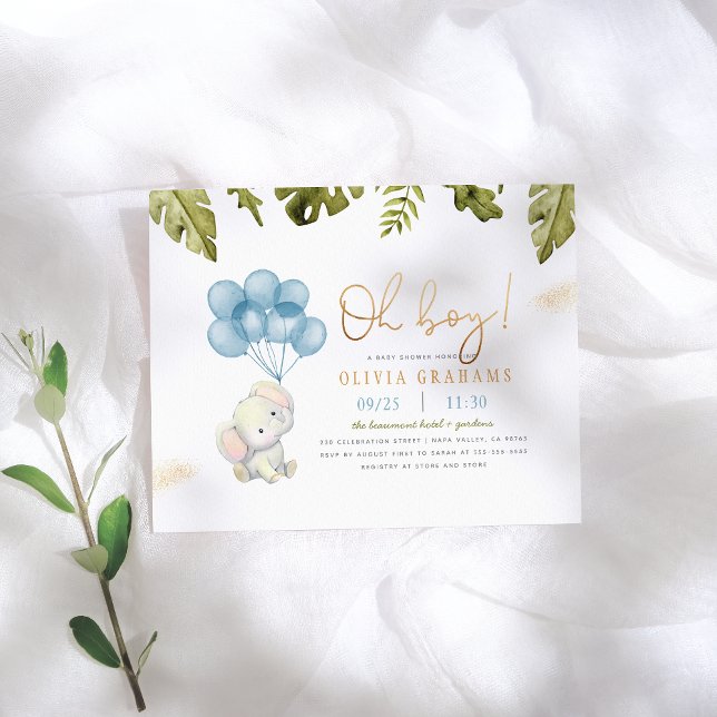 Chá de fraldas de Elephant & Balloons (Criador carregado)