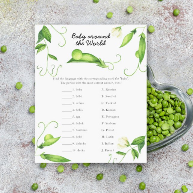 Chá de fraldas de ervilha - bebê à volta do jogo m (Criador carregado)