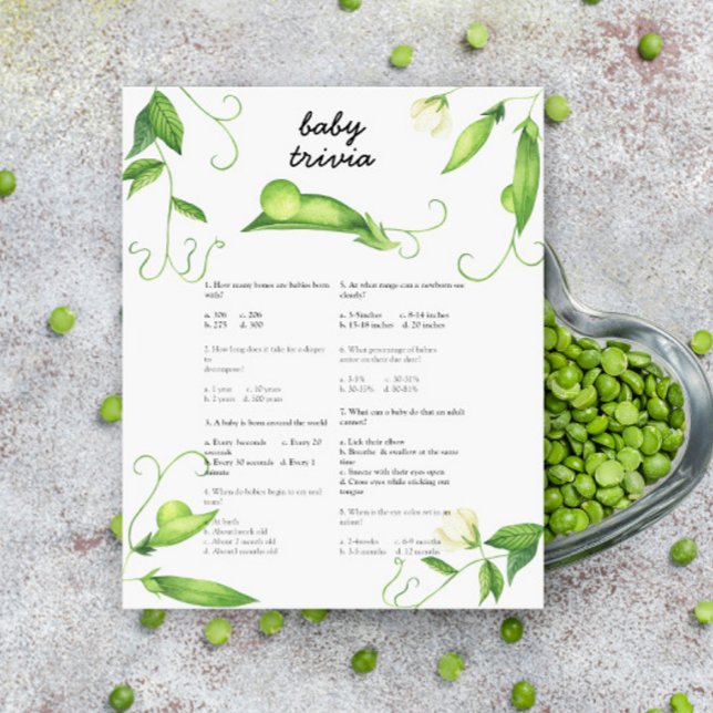 Chá de fraldas de ervilha - Jogo "Baby Trivia" (Criador carregado)