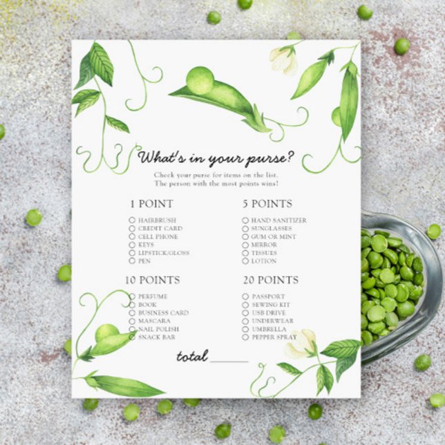 Chá de fraldas de ervilhas - O que tem na sua bols (Criador carregado)