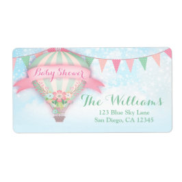 chá de fraldas de etiqueta do balão de ar quente 3
