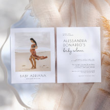 Chá de fraldas de Foto de Gravidez Moderna Boho