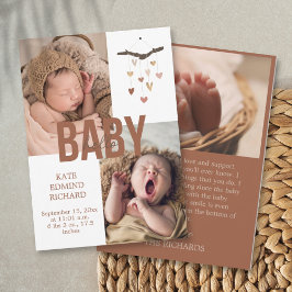 Chá de fraldas de Foto do Anúncio de Nascimento Ob