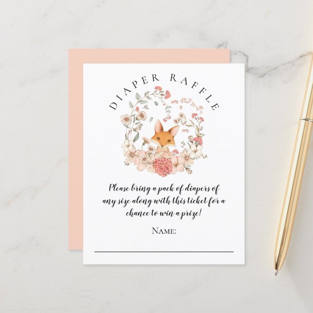 Chá de fraldas de Fralda de Raposa de Corte (Frente/Verso In Situ)