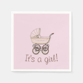 Chá de fraldas de guardanapo rolo de bebê rosa