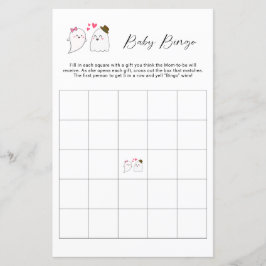 Chá de fraldas de Halloween Bingo Game Little Boo 