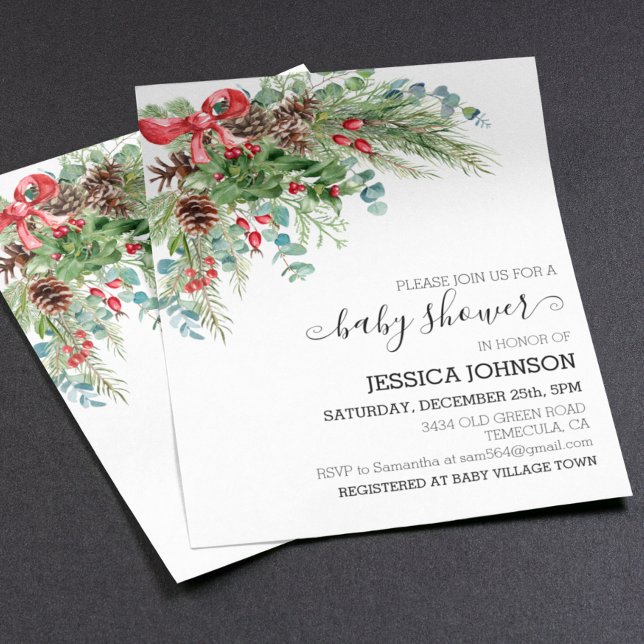 Chá de fraldas de inverno clássico (Criador carregado)