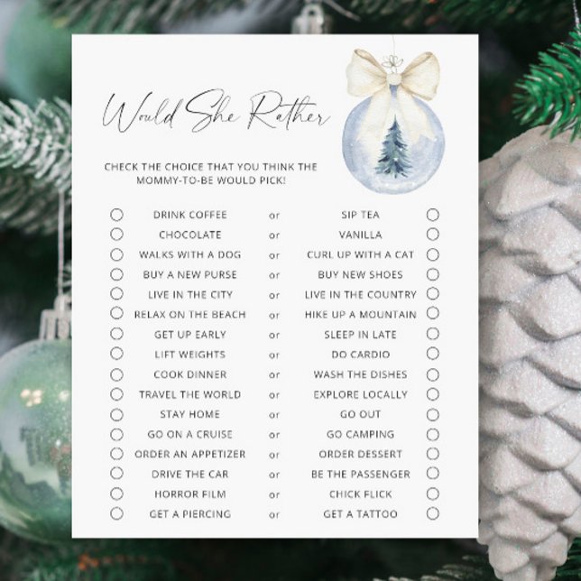 Chá de fraldas de inverno - Ela iria jogar Prefere (Criador carregado)