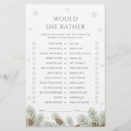 Chá de fraldas De Inverno Ela Iria Preferencialmen