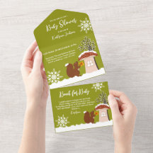 Chá de fraldas de inverno Fluffy Squirrel Gift