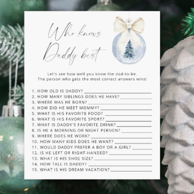 Chá de fraldas de inverno Quem sabe o melhor jogo  (Criador carregado)