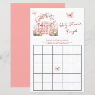 Chá de fraldas de Jardim Rosa Floral Bingo