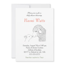 Chá de fraldas de Lamb Convite Chá de fraldas Cris