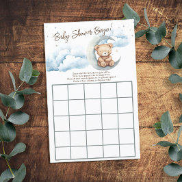 Chá de fraldas de Lua Azul do Bear Boy Teddy