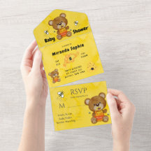 Chá de fraldas de Mel do Urso de Teddy