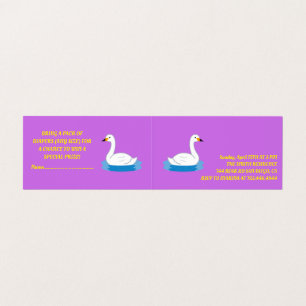 Chá de fraldas de Menina do Tema de Swan Bonito