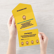 Chá de fraldas de Menino do Macaco Bonito