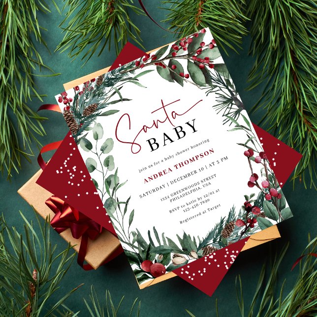 Chá de fraldas de Papais noeis de Natal com Aquare (Criador carregado)