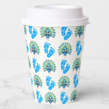 Chá de fraldas de pavão azul