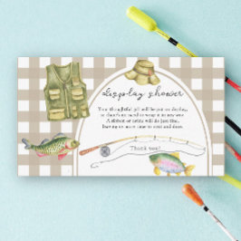 Chá de fraldas de pesca - cartão de chá