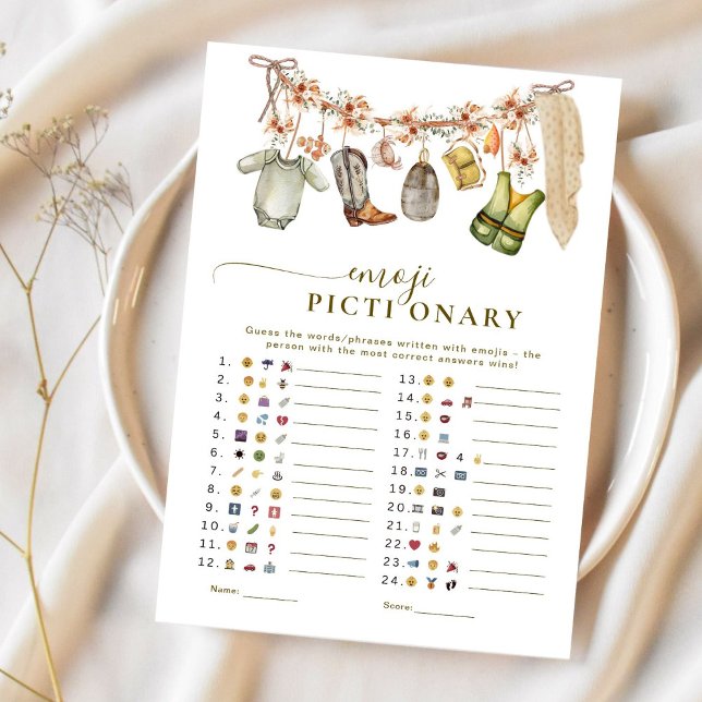 Chá de fraldas De Pesca Emoji Pictionary Reel Exci (Criador carregado)