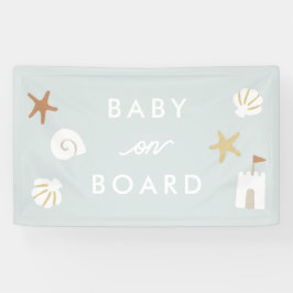 chá de fraldas de Piscina Azul de Praia "Baby On C