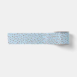 Chá de fraldas de Pontos Marrons Azul e Boho Terra