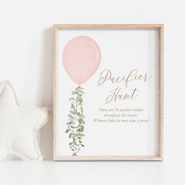 Chá de fraldas de Poster de Balão Azul de Caça Pac (Criador carregado)