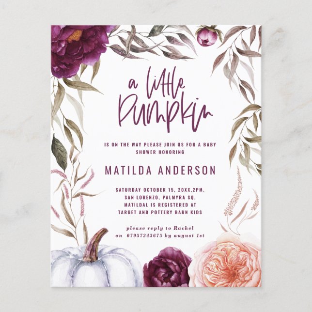 chá de fraldas de queda de abóbora de pêssego roxo (Frente)