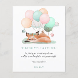 Chá de fraldas De Raposa Que Dorme No Orçamento Ob