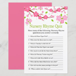 Chá de fraldas de Sakura Branch Nursery Rhyme Qui