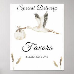 Chá de fraldas de Stork - Favorece Poster