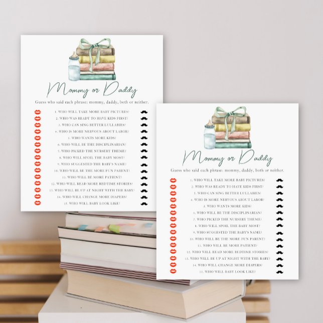 chá de fraldas de storybook - jogo de mamãe ou pai (Criador carregado)