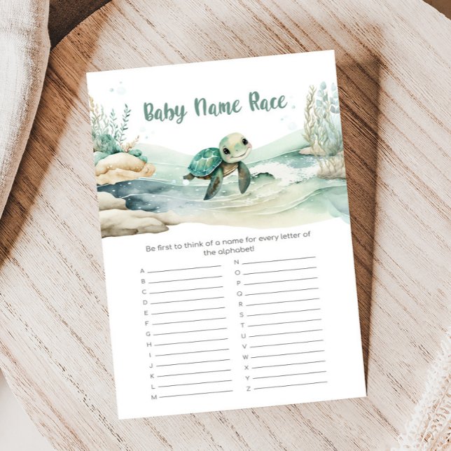 Chá de fraldas de Tartaruga do Mar (Sea Turtle Baby Shower Game)