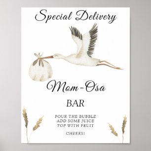 Chá de fraldas de tempestade - Poster de bar Momos