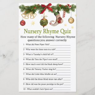 chá de fraldas de teste de natal Rhyme Rursery
