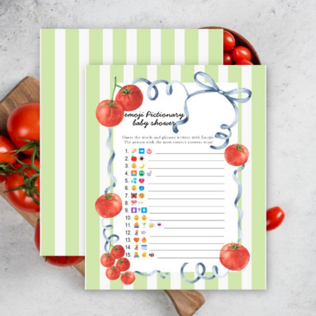Chá de fraldas de tomate - jogo pictionary (Criador carregado)