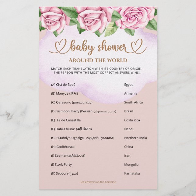 Chá de fraldas de ursinho em todo o mundo (Frente)