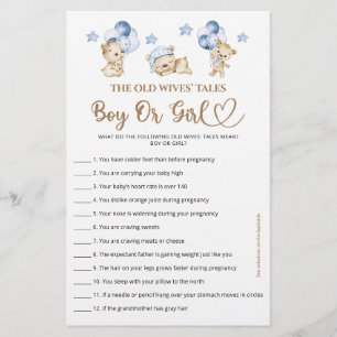 Chá de fraldas De Urso Adivinhado Menino Ou Contos