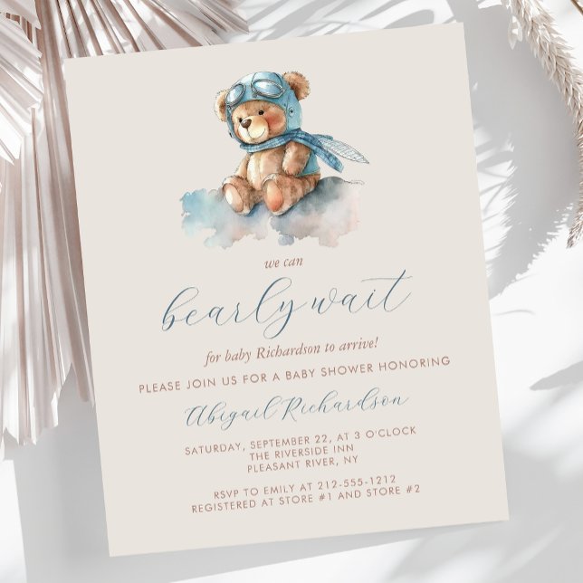 Chá de fraldas de Urso Azul de Espera do Orçamento (Criador carregado)