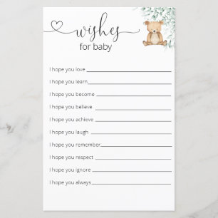 Chá de fraldas De Urso De Teddy Greenerado Deseja 